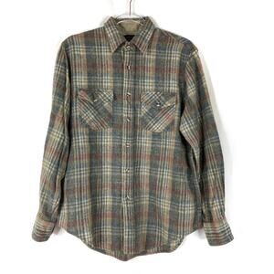 Oxford Shirtmakers | Vintage Men's Plaid Wool Button Up Shirt Size Large